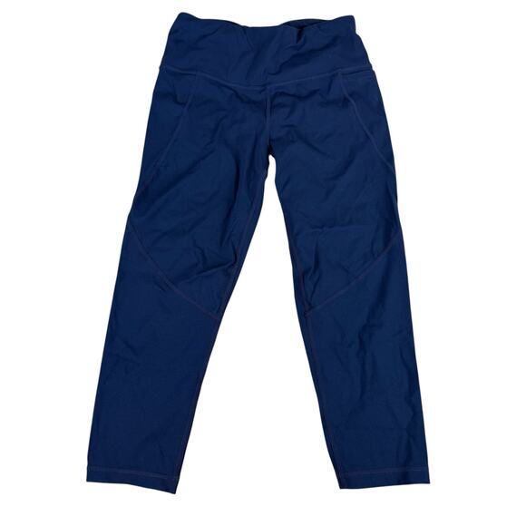 Sweaty Betty Women Navy Power Crop-50cm/20in Leggings Size XS Running Training - Picture 1 of 6